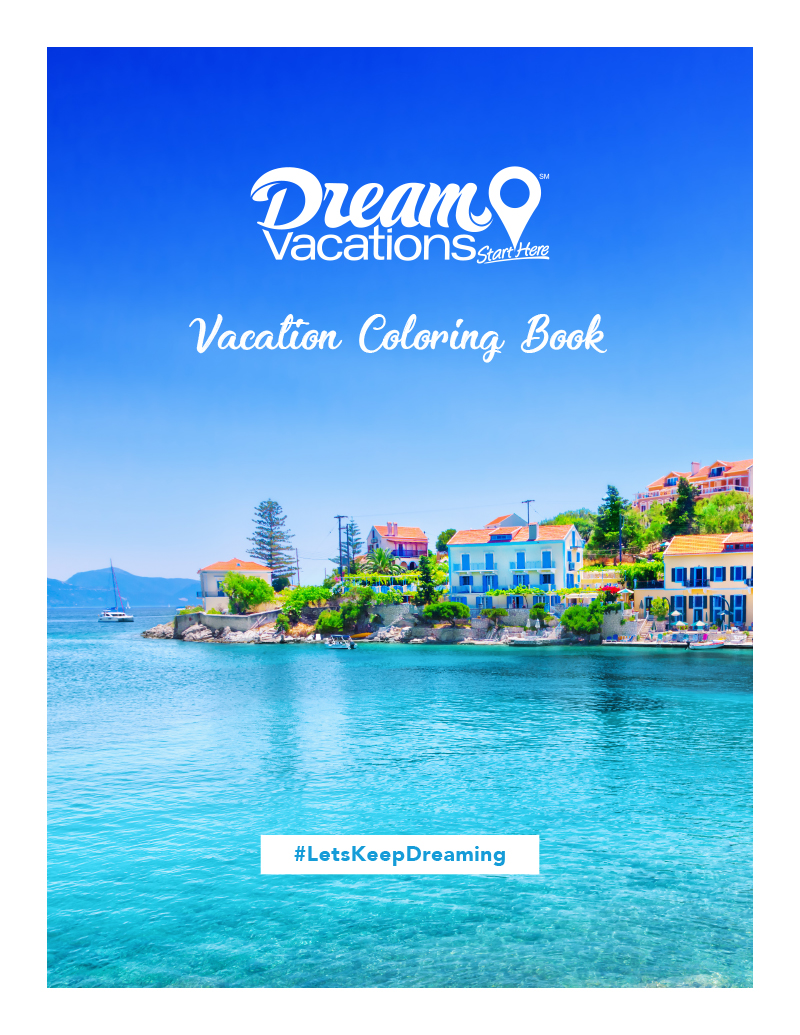 Vacation Coloring Book Preview Image