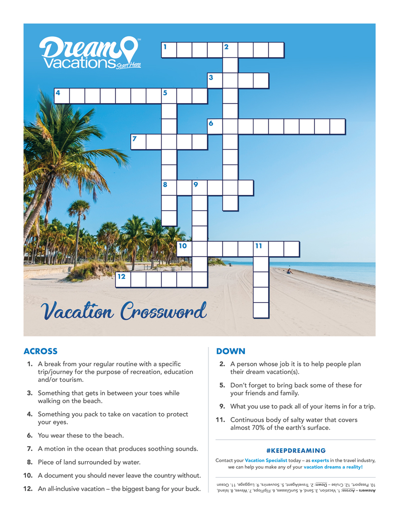 Florida Recreation Spot Crossword